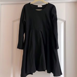 Girls plain black long sleeve twirl dress 🖤